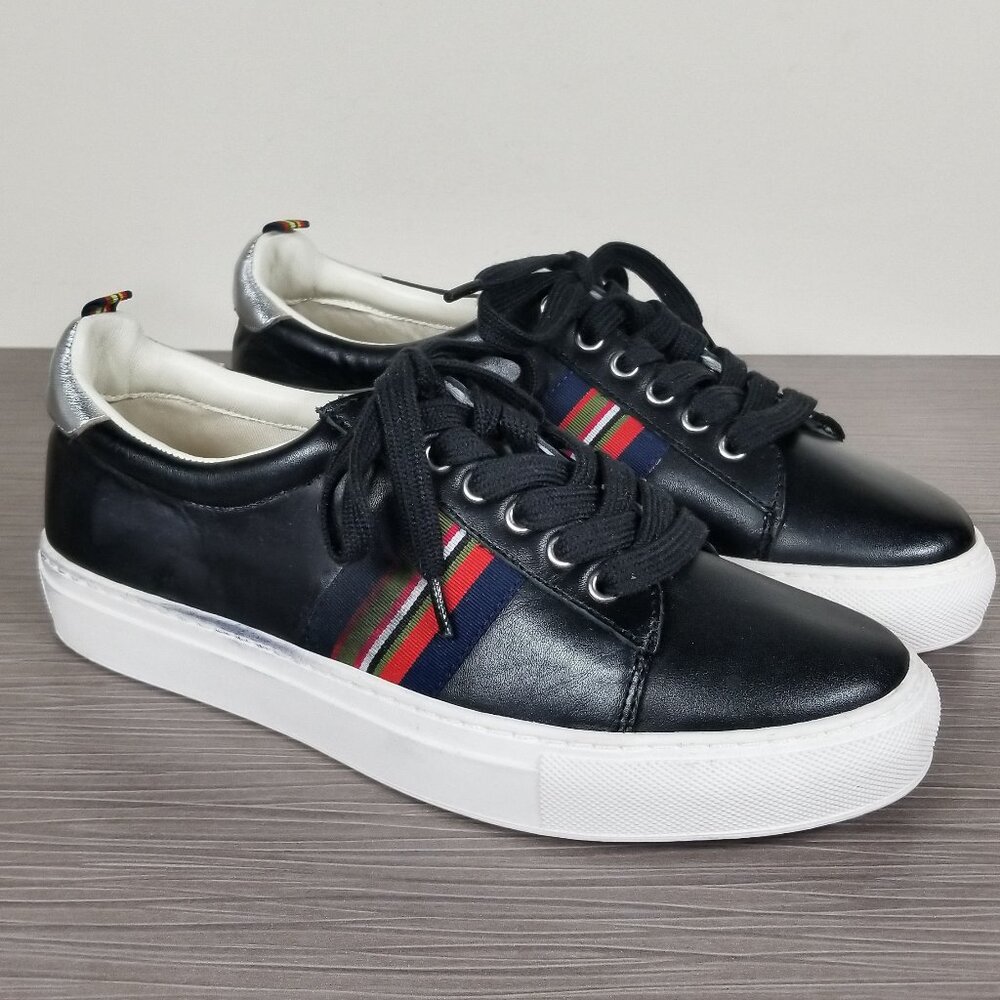 1901 Perrin Sneaker, Black Leather, Womens Size 7 M
